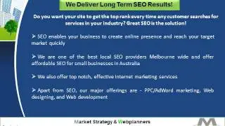 SEO Solutions - SEO Company Melbourne