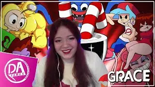 РЕАКЦИЯ ksusha__sher на Cuphead DLC Song (Cup de Gr&acirc;ce) | DAGames