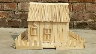 How to Make Popsicles Sticks ice cream House and Glue || Design easy & DIY Project