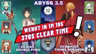 C0 Xiao Double Pyro & C0 Nahida Thoma Burgeon - Abyss 3.5 Genshin Impact