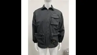 Utility Nylon Jacket Men Custom Woven Fabric Three Front Pockets Elastic Cuff jacket