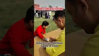 Team building activity between a father and a child #sofiaconvent #school #cbse #murthal #sonipat