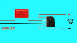 IN 220V - 110V  AC To  DC OUT 9 Volt  | Supply How To Make 9V Power Supply Circuit 