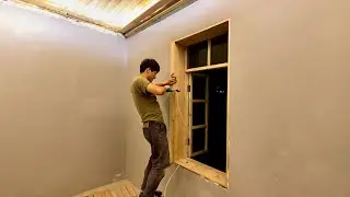 Old House Renovation Ep 38 , the windows were hemmed and a small chandelier was made in the past