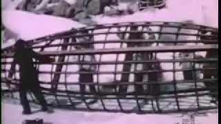 Umiak construction by King Islanders