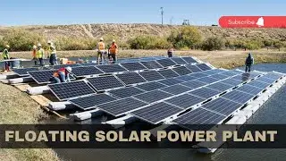 Installation of Floating Solar Power Plant #electri_citi #floatingsolarplant #solarpower #solarpv