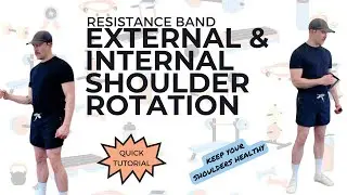 Resistance Band Shoulder External and Internal Rotation Exercise Demonstrations - 5 Minutes
