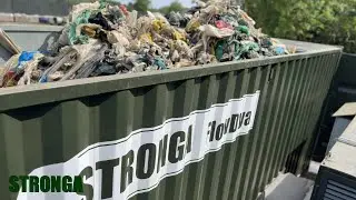 F&ouml;rberedelse av plastavfall f&ouml;r pyrolys; med Stronga