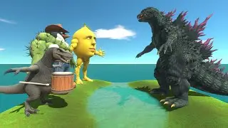 Leru Leru Le Penguinel, Dino Sahur, Monmon Lemon Team VS Godzilla 2000 Team in ARBS