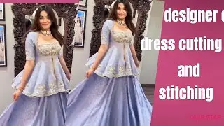 Designer dress /tube blouse with peplum top cutting and stitching 