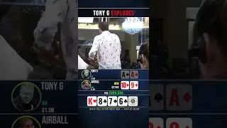 Тони Джи взрывается и уходит! 😱 #покер