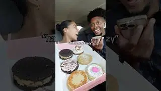 Crumbl cookie review! He called is MOM😂 #shorts