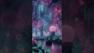 NeonJungle Nights: Illuminated Mystique  #atmosphericexperience #magicallandscapes #peacefulambiance