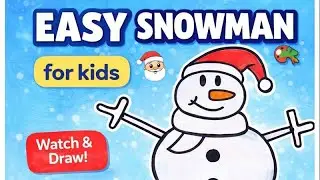 Easy Snowman Drawing For Kids | #art #drawing 