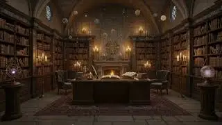 📚🕯️ WIZARD&rsquo;S LIBRARY AT NIGHT &mdash; 12 HOURS