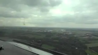 Cockpit view from approach and landing towards Maastricht Aachen airport