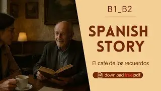 easy Spanish story for intermediate |B1_B2| El café de los recuerdos ☕️📓
