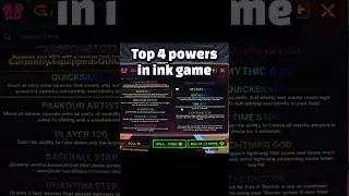 Top 4 Powers in ink game Roblox #inkgame #roblox #squidgame #edit #top