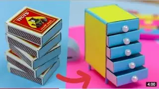 diy mini organiser from matchbox // how to make small desk organiser from matchbox
