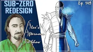 Drawing Sub-Zero (Mortal Kombat) & Design || Alex's Afternoon Art Show