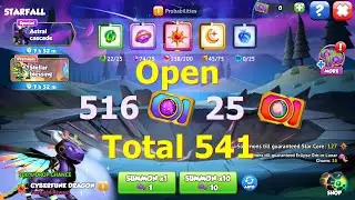 Open total 516 normal and 25 premium starfall tickets in June 2025 Starfall event | DML