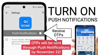 GCash Push Notifications | how to turn on push notifications for gcash OTPs