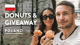 TRYING POLISH DONUTS & 30K GIVEAWAY! 🎉 | Paczki in Krakow | Poland Food Vlog