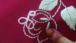 Beautiful chicken cary hende embroidery  stitch flowers 