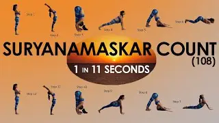 108 Surya Namaskar ll 1 Suryanamaskar in 11 seconds  || Suryanamskar count ||