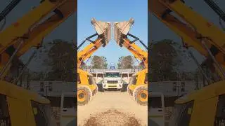 LOADER BUCKET LOADING 💥💥💥#jcb #case #tractor #excavator #truck #hitachi #power #reels #viral #cat