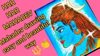 MAHADEV COLOUR DRAWING/LORD SHIVA COLOUR DRAWING #youtube #youtubeshorts #mahadev #art #viral #viral
