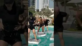 I Tried Working Out on WATER?! 🌊😱 (IG @aquafit.me) #shorts