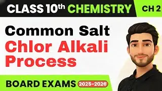 Common Salt & Chlor-Alkali Process in ONE VIDEO 🔥 | Full Boards Explanation | Class 10 Chemistry