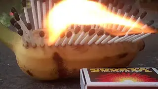 Burning match sticks with Banana. #viral #viralvideo #experiment 