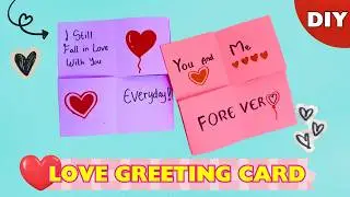 LOVE GREETING CARD ❤️ DIY Love Card | Handmade Card | Love Card Idea | DIY Pop Up Card