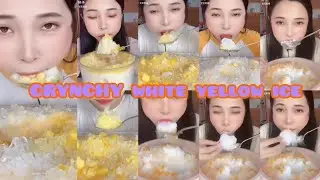 CRUNCHICE🧊❤️FREEZER FROST EATING|ONLY BITES ASMR|JEWELRY ICE ❄️ CRISPY BITES ❇️