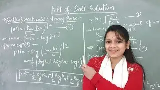 Ph of salt solution |salt of weak acid strong base #bsc #NET #physicalchemistry