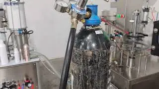 How To Connect N2 Nitrogen To AILE Semi-automatic BOV Aerosol Filling Machine BOV Aerosol Fill Line?
