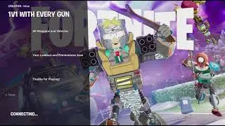 Playing Fortnite Bedwars and 1v1 with every gun with my friend