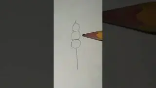 This is how you draw a easy Dango 🍡 🇯🇵#shorts