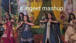 Sangeet dance of cousins with bollywood mashup choli ke piche kya hai, black brown, tum tum,etc
