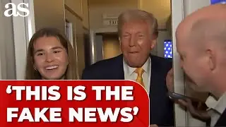 TRUMP'S GRANDDAUGHTER KAI joins him on Air Force One in VIRAL MOMENT