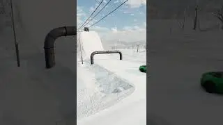 Winter Colorful Cars vs Pit Trap &ndash; BeamNG.Drive Crash Test #28 #beamngdrive #shorts