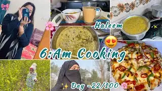 Early Morning Cooking Start 🌸✨ Cooking, Outing, Fun ! ❤️ Hundred Days Vlog Challenge 