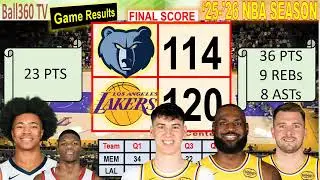 NBA Regular Season Result - January 5, 2026/NBA Schedule and Standings/Day 74
