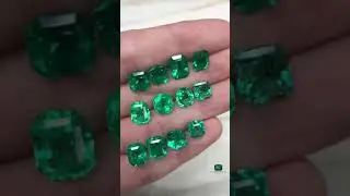 Emerald and asscher cut Unset Top-quality Natural Colombian emerald parcel for sale