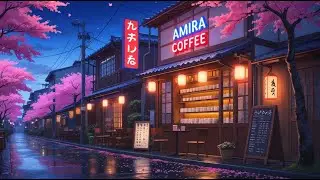 Work in a Retro Caf&eacute; Ambience 🎧 Lofi Rain Chillhop with 90s Sounds & Vintage Mood