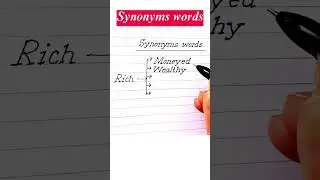 Synonyms words || Same Meaning Words #Rich #shorts