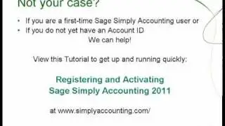 How to Activate Sage Simply Accounting