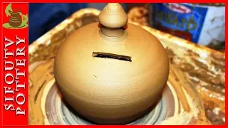 Pottery throwing Money Box - How to Make a Pottery Money Box - Sifounios Pottery #55